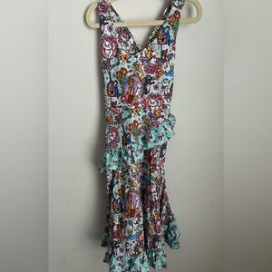 Secret Stock Reserve LUXE Colorful Aristocats Maxi Skirt Size 7/8🩵